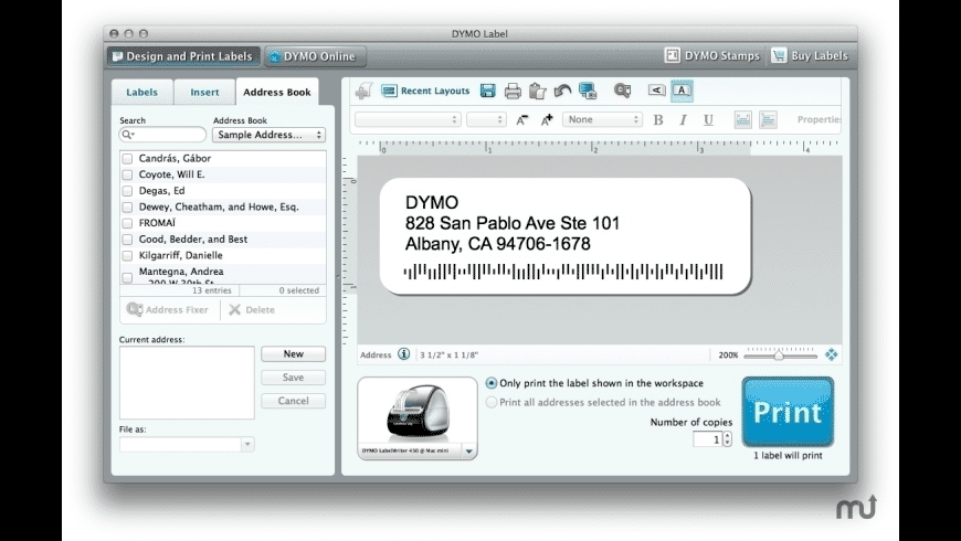 how to do mailing labels on a mac